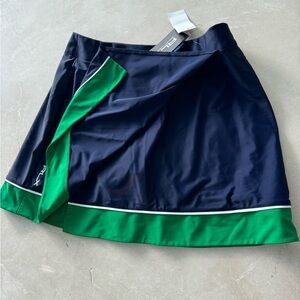 New Ralph Lauren RLX Navy Blue Green Athletic Golf Skirt. Large. $168